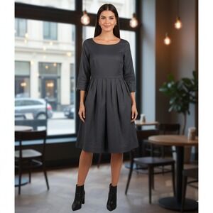 Marc New York Andrew Marc Dress Womens Size 8/10 Black 3/4 Sleeve Goth‎ Stretch